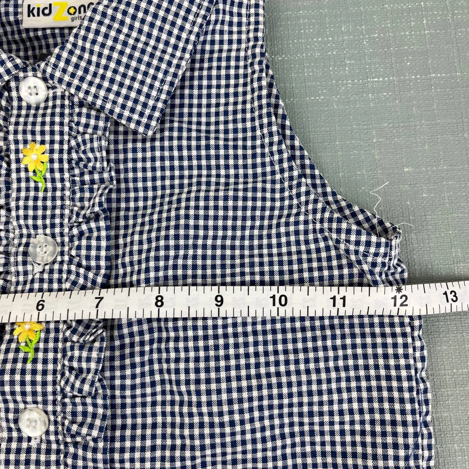 Best-Selling Vintage Kid Zone Ruffle Gingham Plaid Sleeveless Top 4T NWT  Limited Availability!