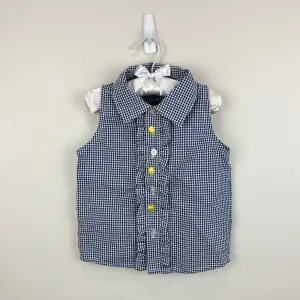 Best-Selling Vintage Kid Zone Ruffle Gingham Plaid Sleeveless Top 4T NWT  Limited Availability!