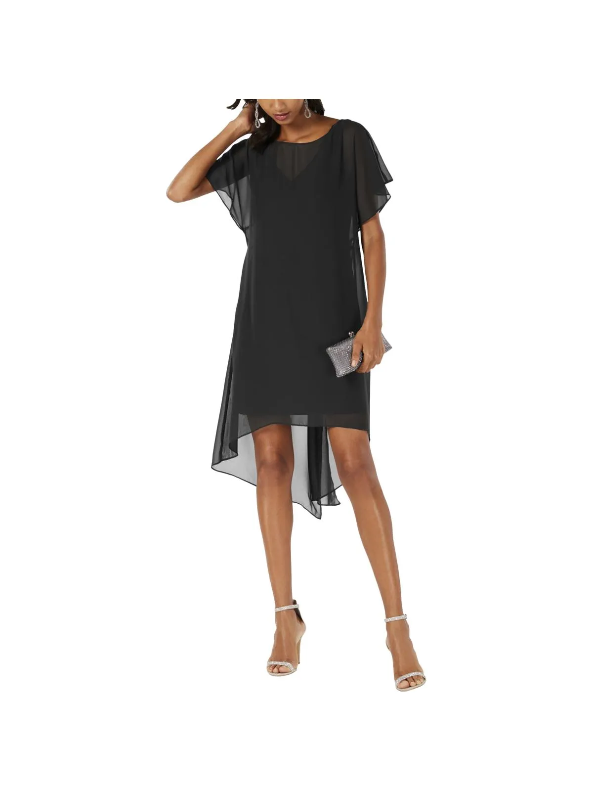 Best-Selling Womens Chiffon Overlay Cocktail Dress  Limited Stock!