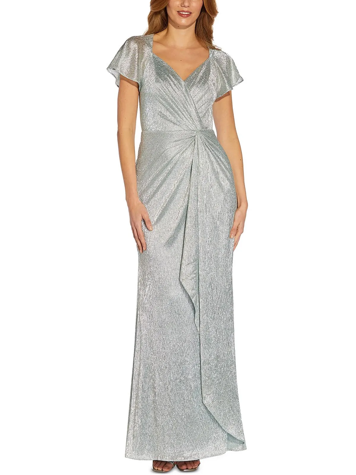 Best-Selling Womens Metallic Maxi Evening Dress  Going Fast!