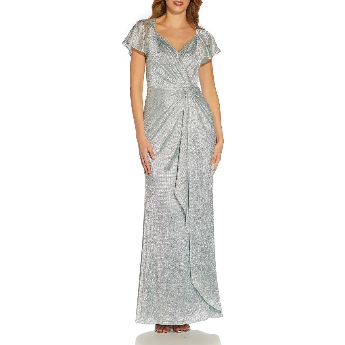 Best-Selling Womens Metallic Maxi Evening Dress  Going Fast!