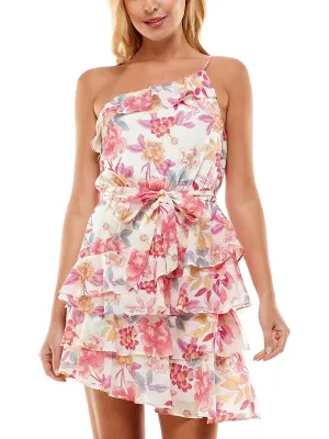 Bestseller Juniors Womens One Shoulder F Mini Dress  Limited Stock!