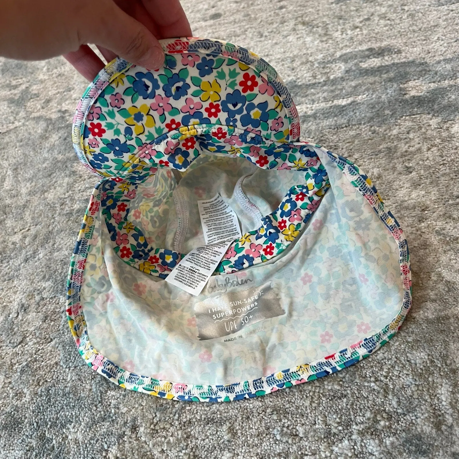 Bestseller Mini Boden Sun-safe Floral Swim Hat 6-12 Months  Last Chance!