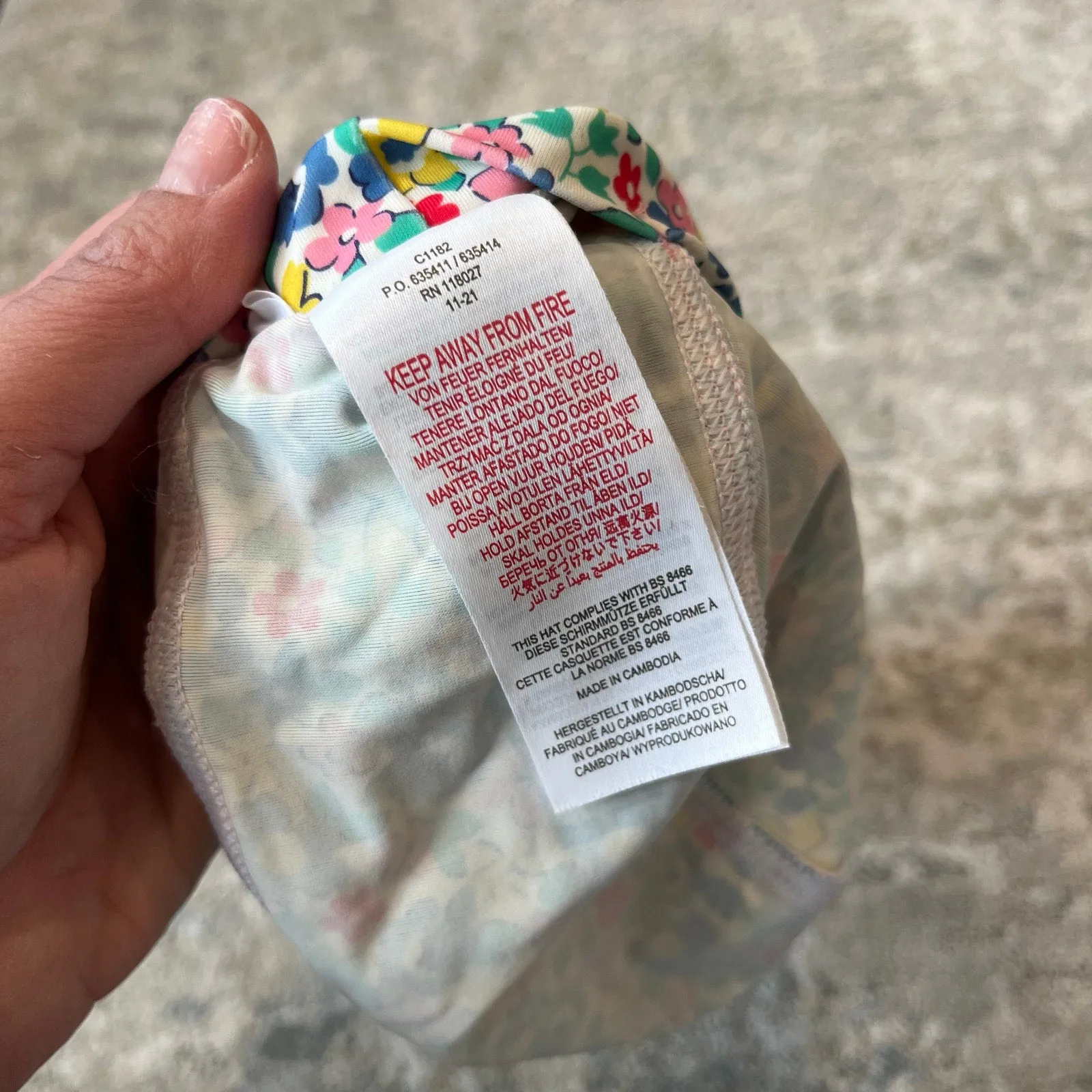Bestseller Mini Boden Sun-safe Floral Swim Hat 6-12 Months  Last Chance!