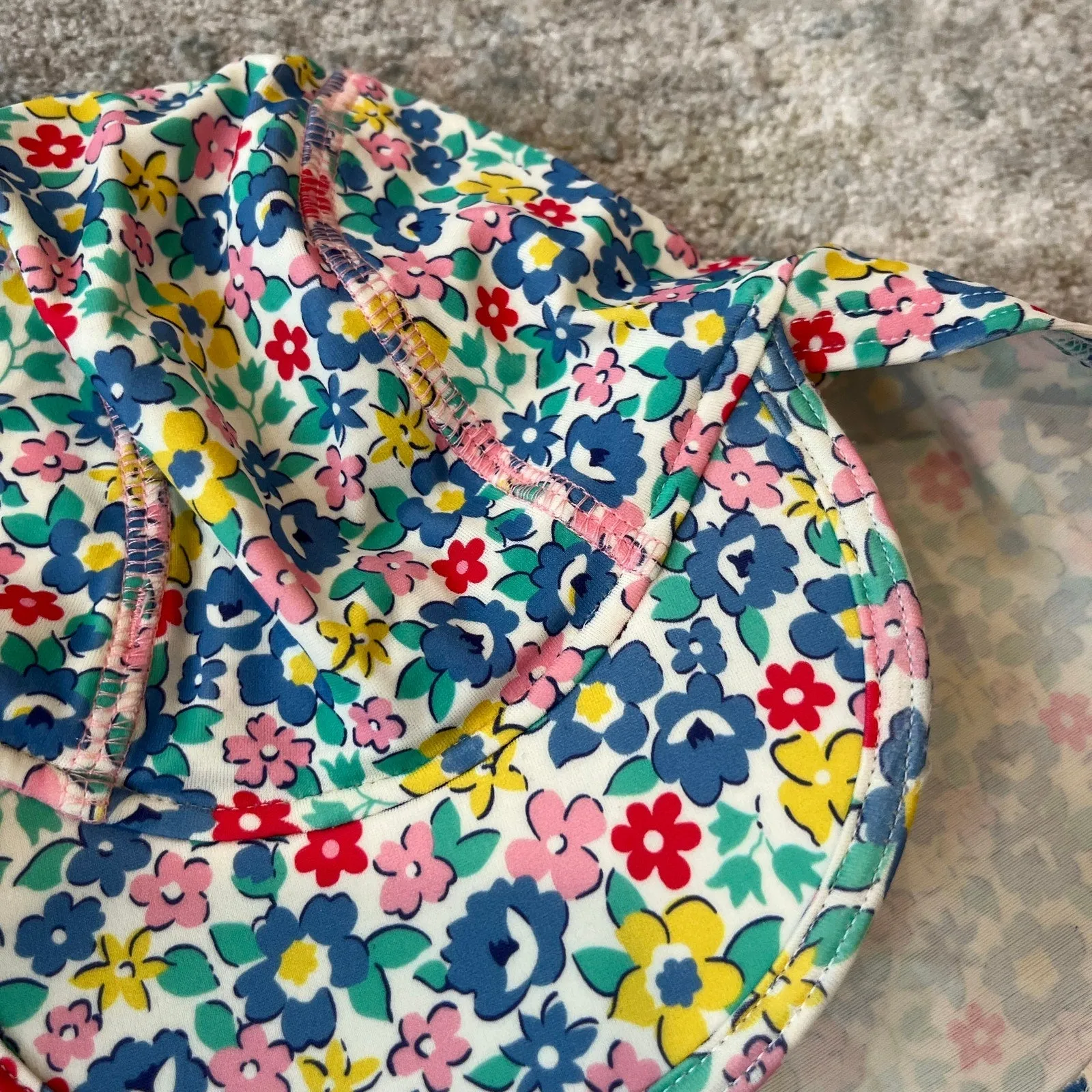 Bestseller Mini Boden Sun-safe Floral Swim Hat 6-12 Months  Last Chance!