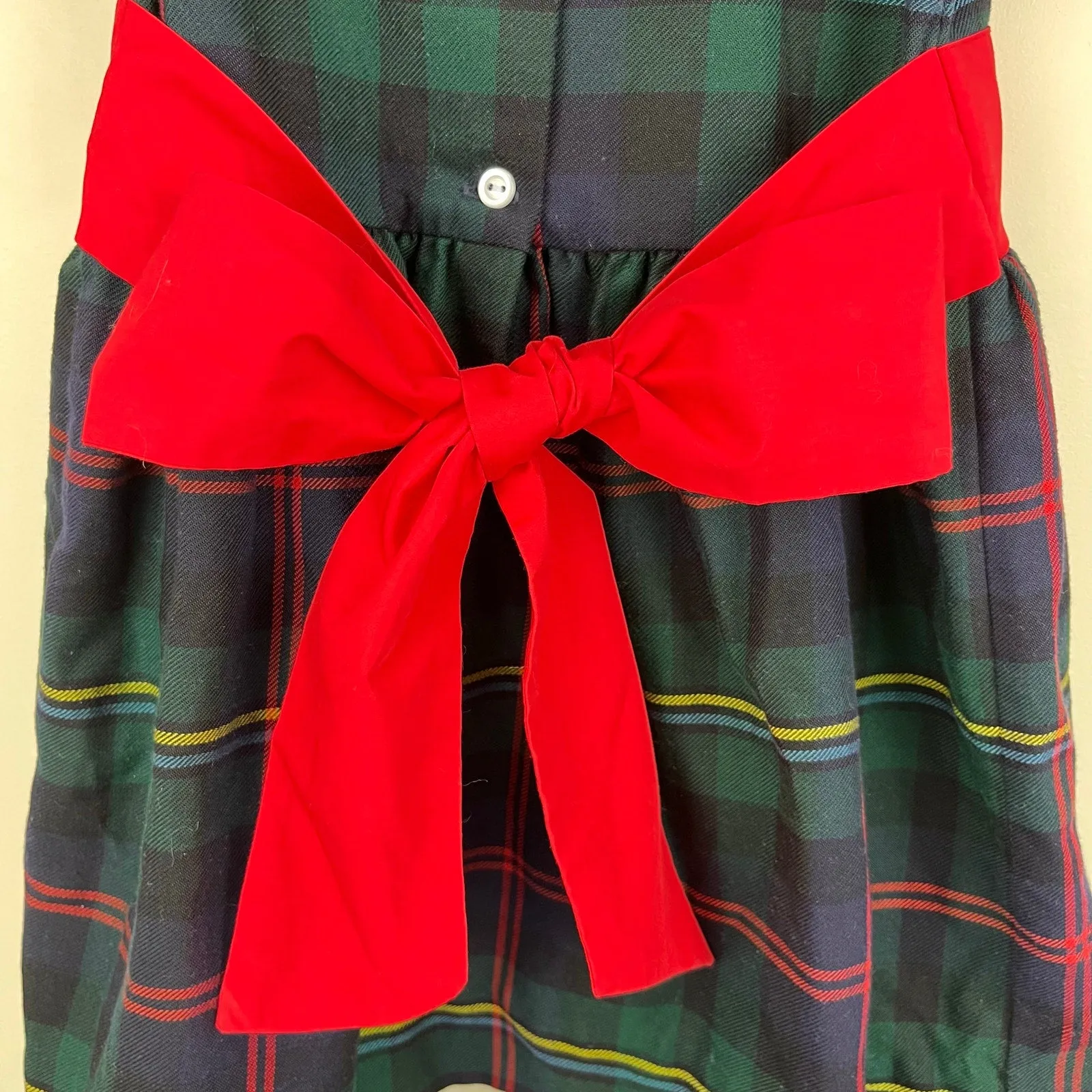 Bestseller The Beaufort Bonnet Company Cindy Lou Sash Dress Horse Trail Tartan 5  Almost Sold Out!