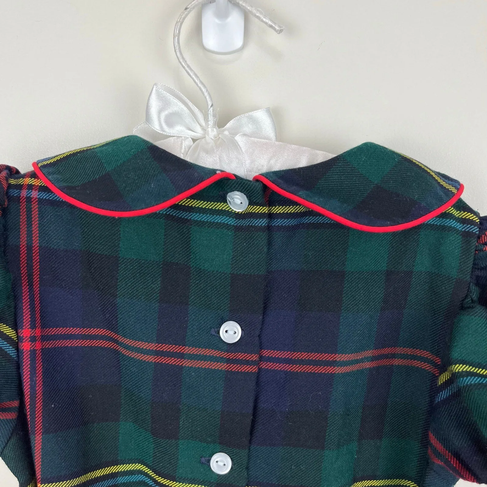 Bestseller The Beaufort Bonnet Company Cindy Lou Sash Dress Horse Trail Tartan 5  Almost Sold Out!