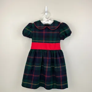 Bestseller The Beaufort Bonnet Company Cindy Lou Sash Dress Horse Trail Tartan 5  Almost Sold Out!