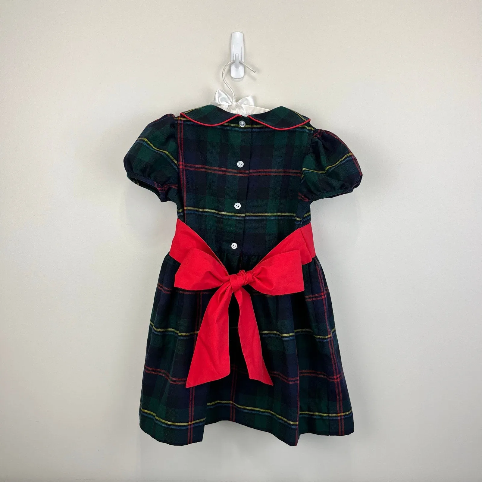 Bestseller The Beaufort Bonnet Company Cindy Lou Sash Dress Horse Trail Tartan 5  Almost Sold Out!