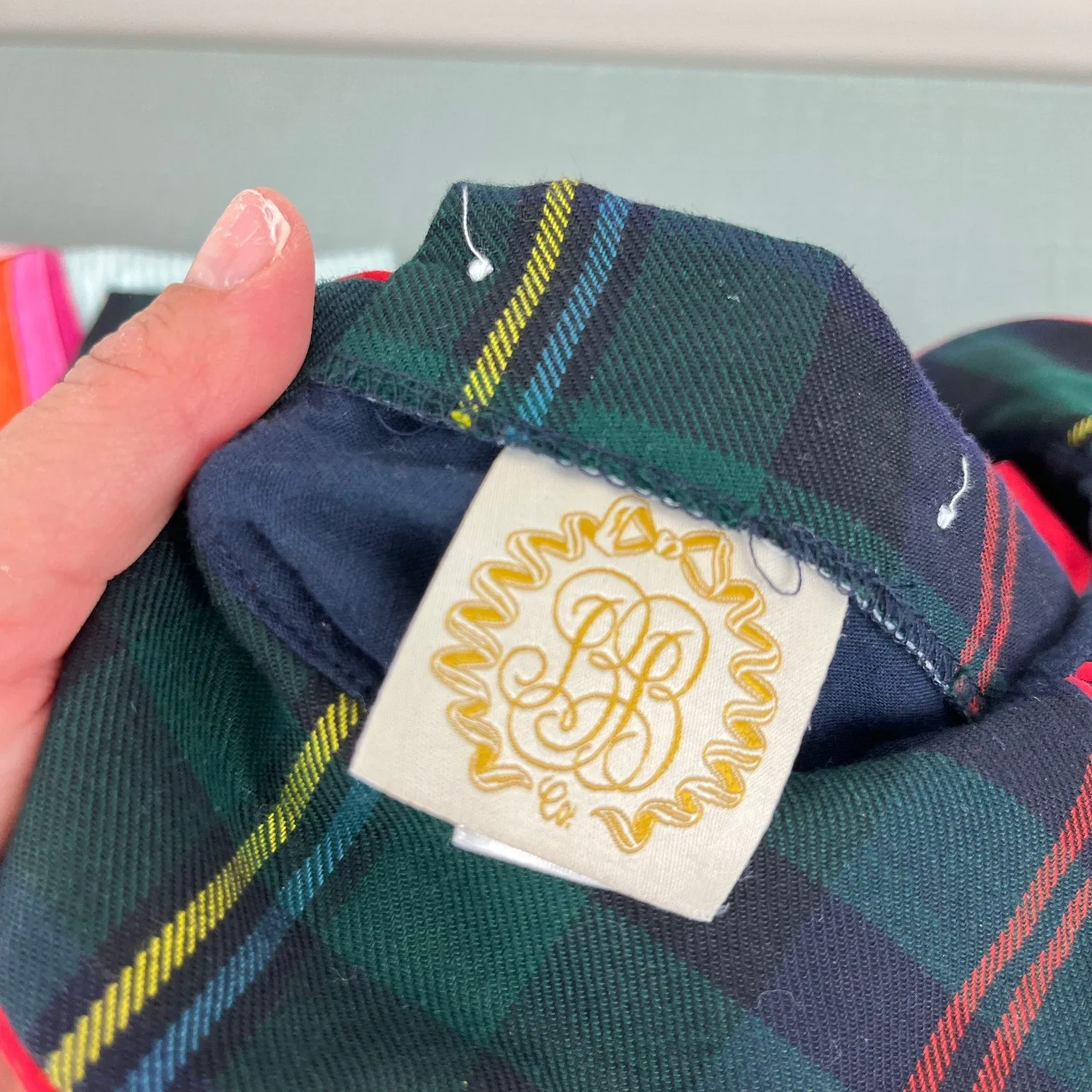 Bestseller The Beaufort Bonnet Company Cindy Lou Sash Dress Horse Trail Tartan 5  Almost Sold Out!