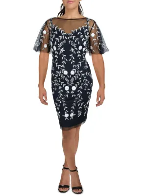 Bestseller Womens Embellished Illusion Cocktail Dress  Dont Miss Out!