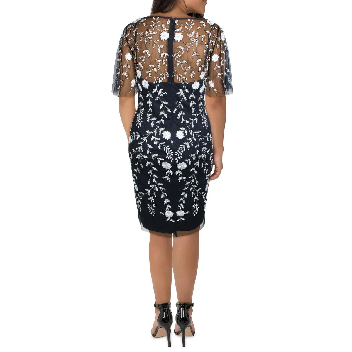 Bestseller Womens Embellished Illusion Cocktail Dress  Dont Miss Out!