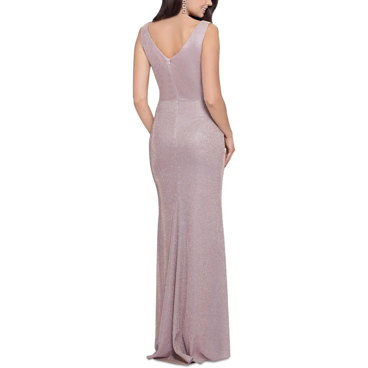 Bestseller Womens Metallic Split-Leg Evening Dress  Limited Availability!