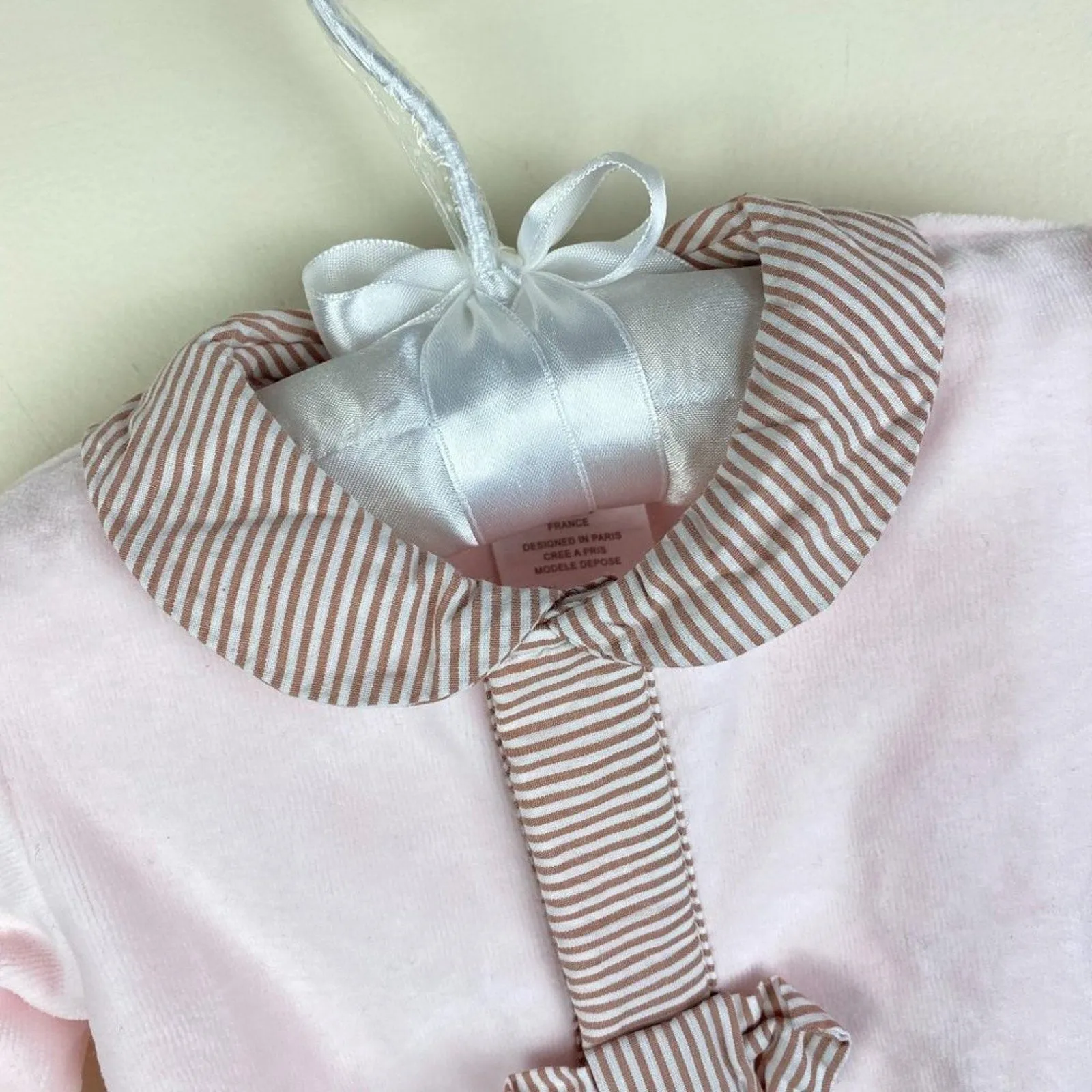 BestSelling Jacadi Paris Pink Velour Bow Footie 3 Months  Dont Miss Out!
