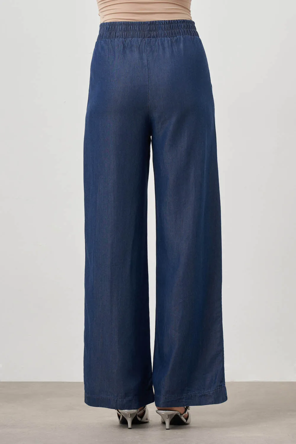 BestSelling Mizalle Wide Leg Denim Pants Indigo Apparel  Limited Availability!