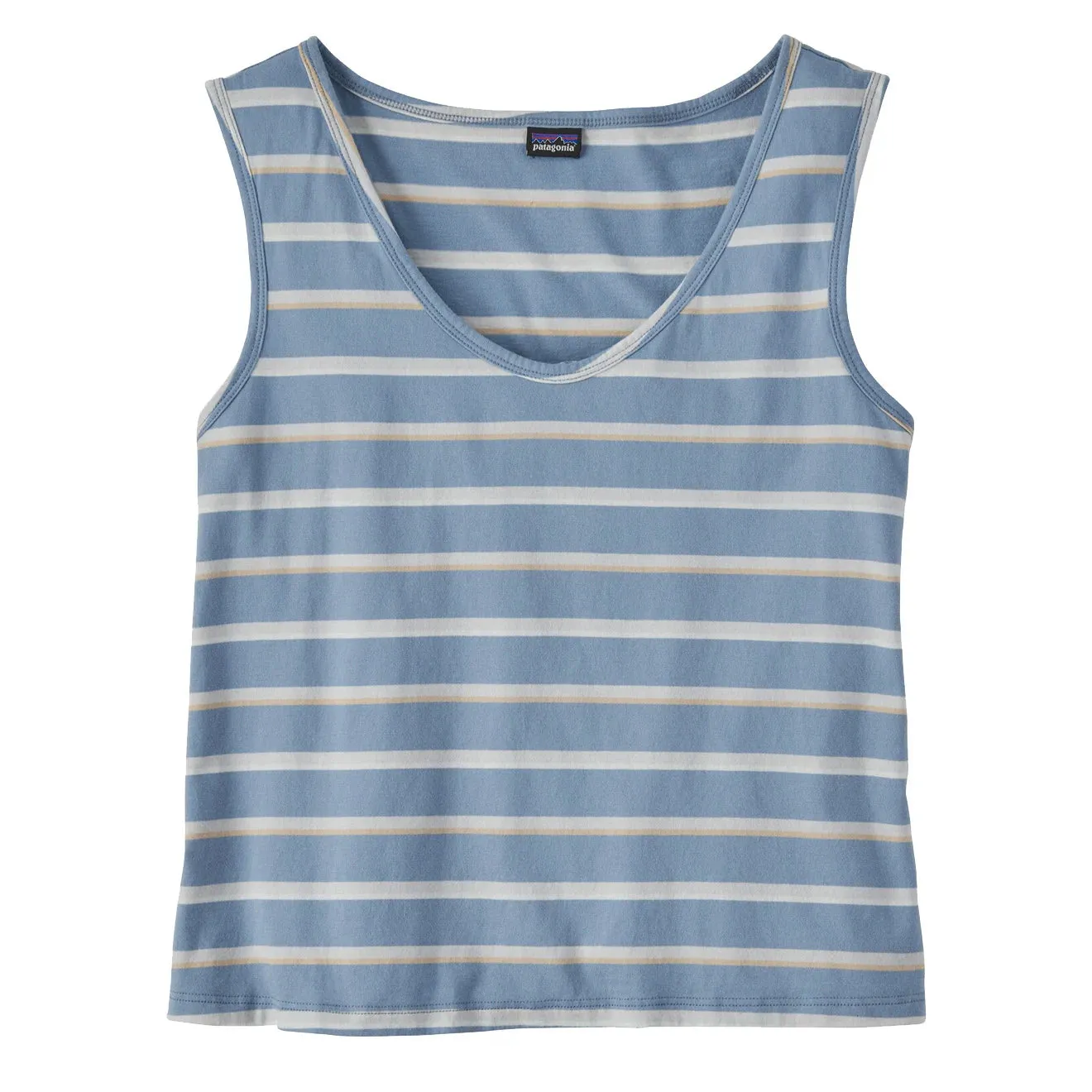 BestSelling Patagonia Womens Regenerative Organic Certified Cotton Tank Sunset Stripe / Light Plume Grey  Limited Stock!