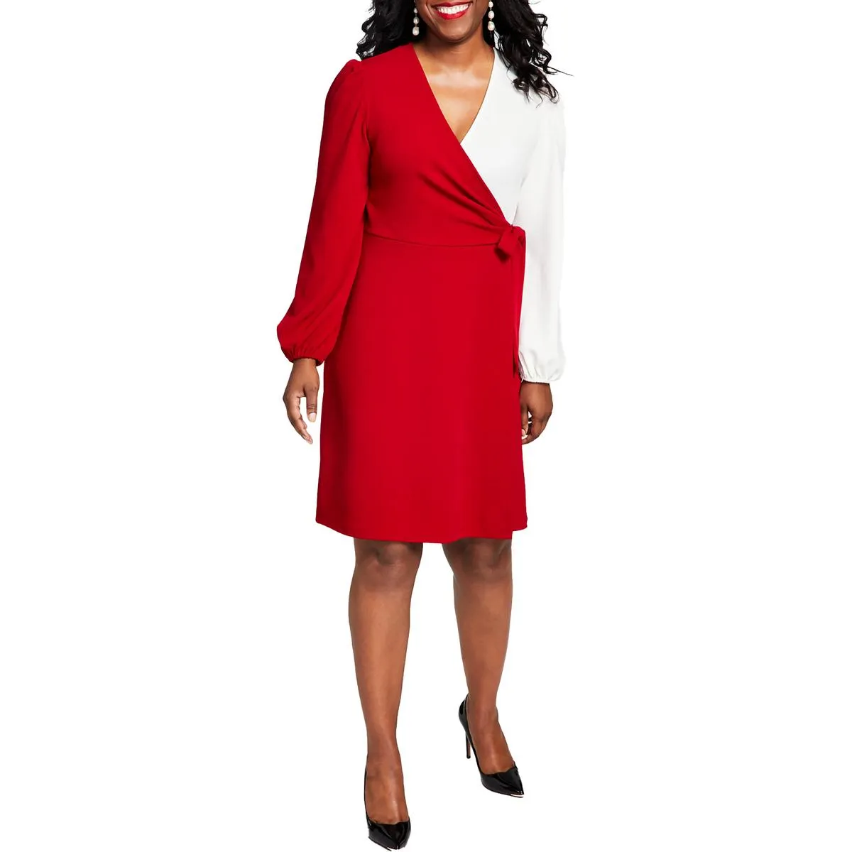 BestSelling Womens Surplice Side Tie Midi Dress  Last Few Pieces!
