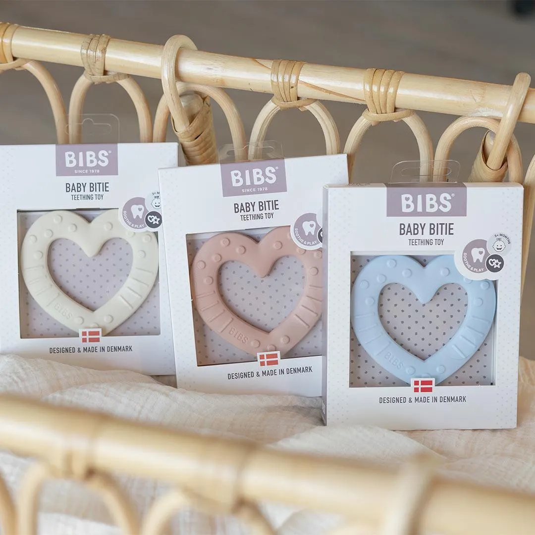 BIBS Baby Bitie - Heart - Ivory