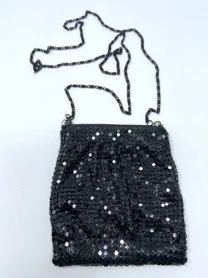 Black Metal Mesh Pouch Purse