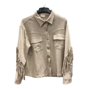 Blazer By Allie Rose In Tan, Size:L