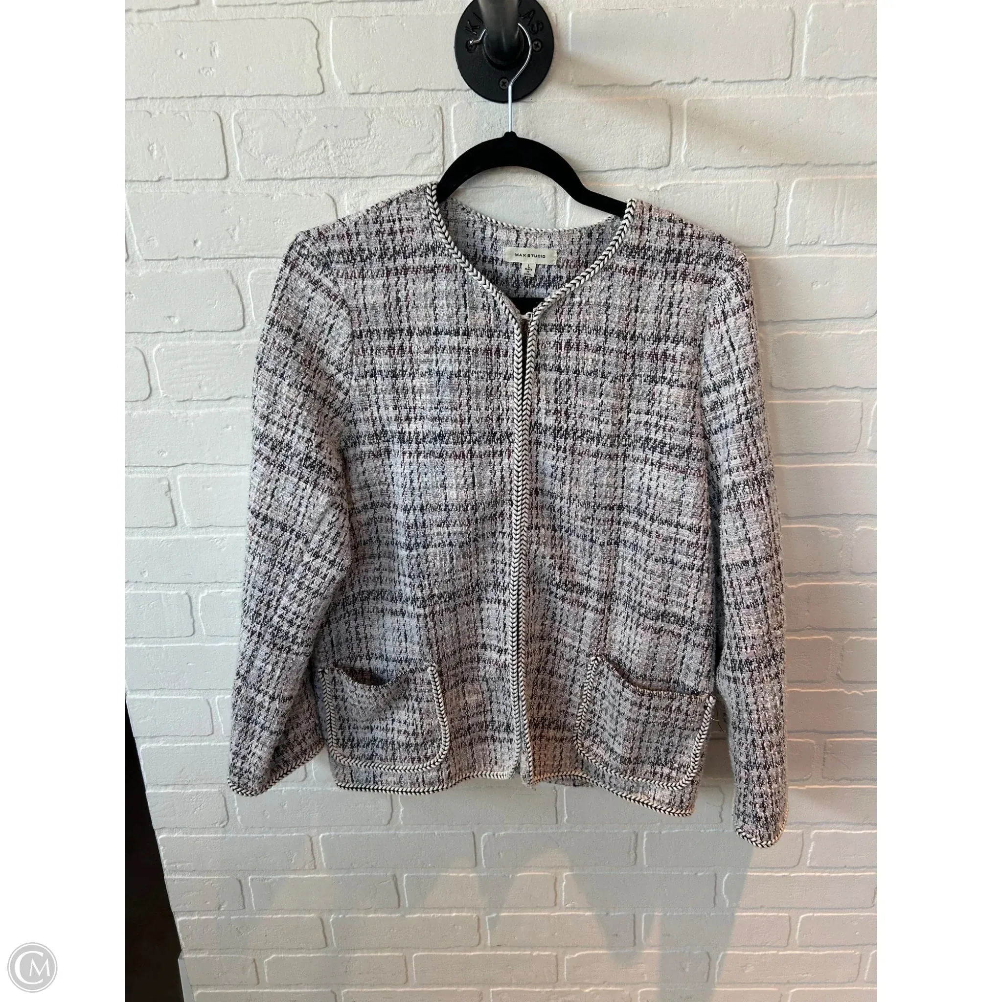 Blazer By Max Studio In Black & White, Size: L