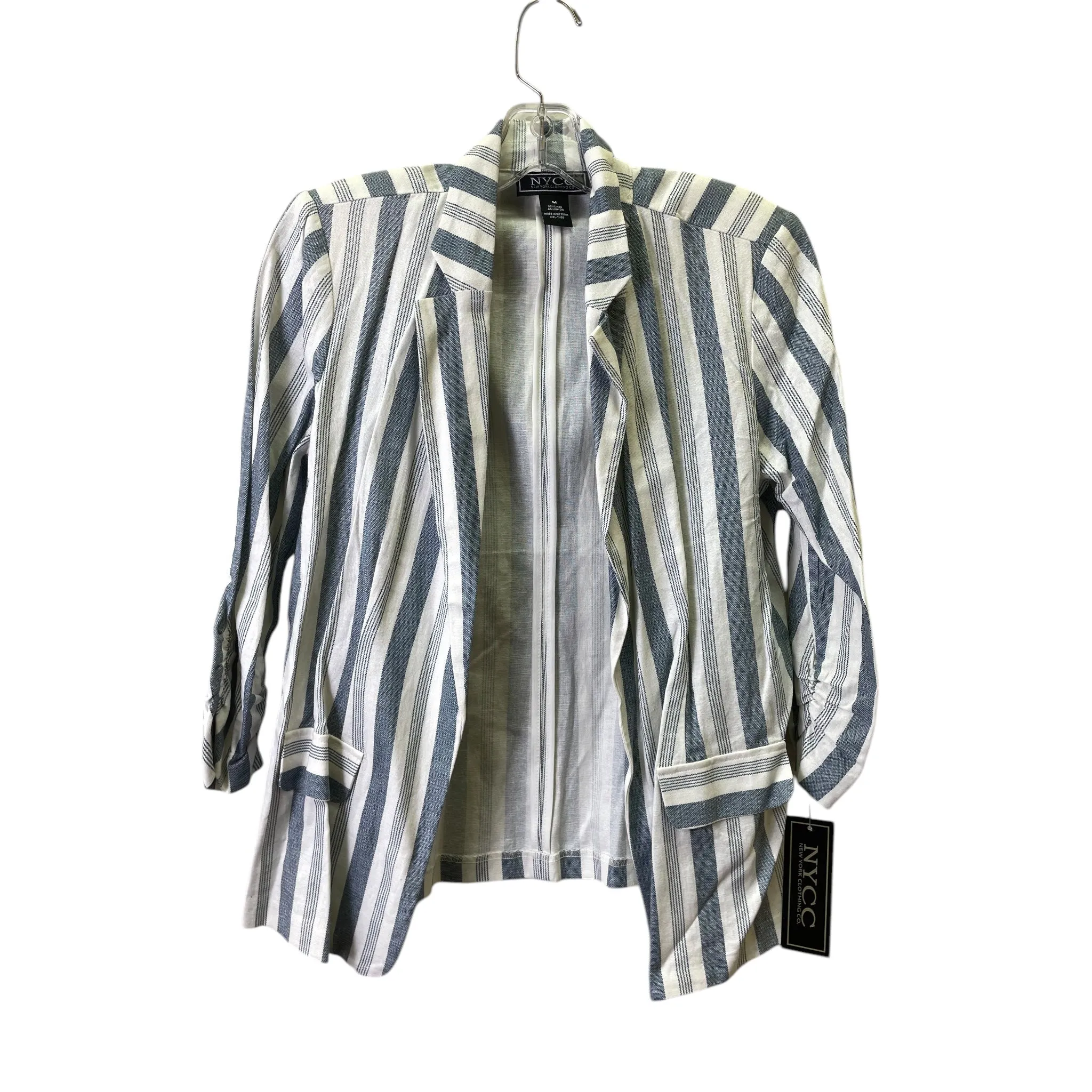 Blazer By New York Clothing Co. In Blue & White, Size:M