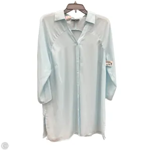 Blouse 3/4 Sleeve By Alfani In Blue, Size: M
