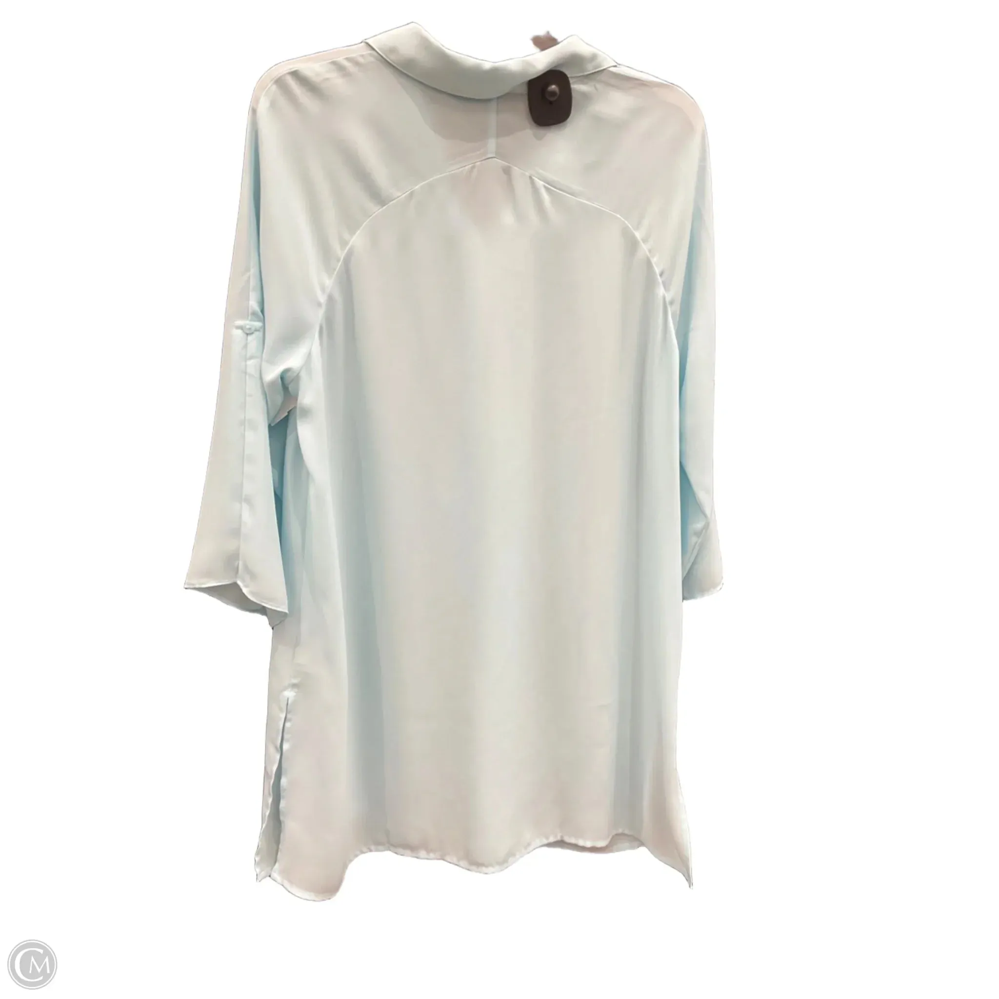 Blouse 3/4 Sleeve By Alfani In Blue, Size: M