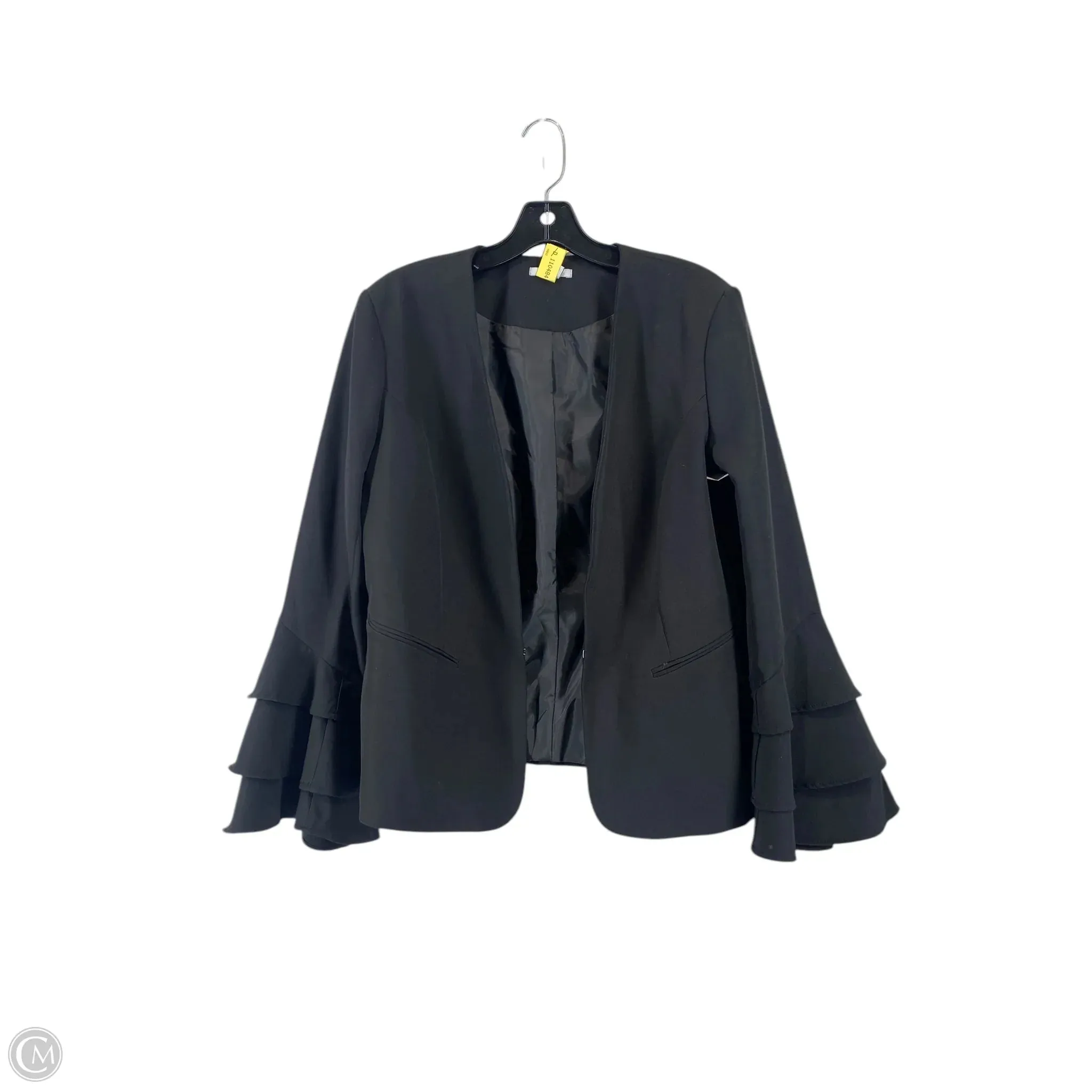 Blouse 3/4 Sleeve By Clothes Mentor In Black, Size: L