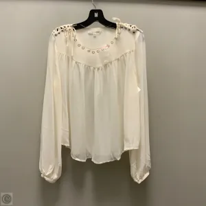 Blouse Long Sleeve By After Market In Cream, Size: L