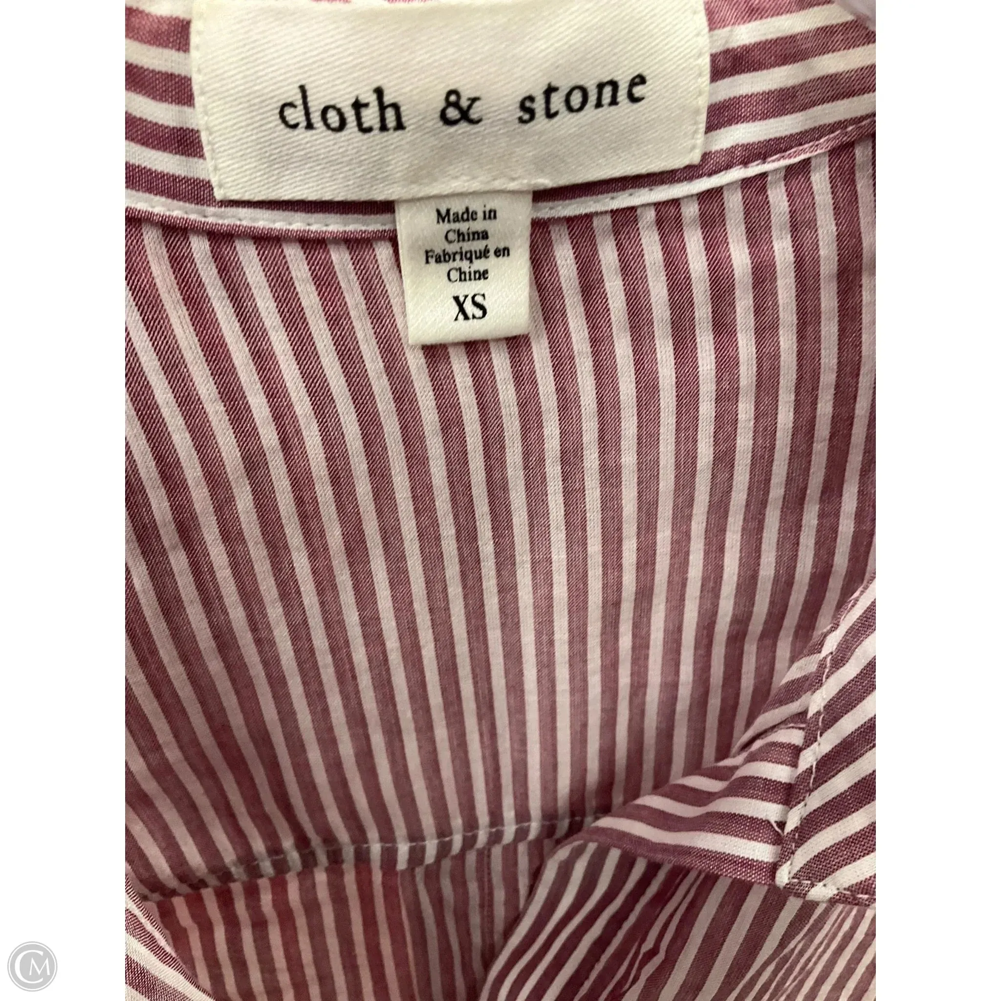 Blouse Long Sleeve By Cloth & Stone In Striped Pattern, Size: Xs