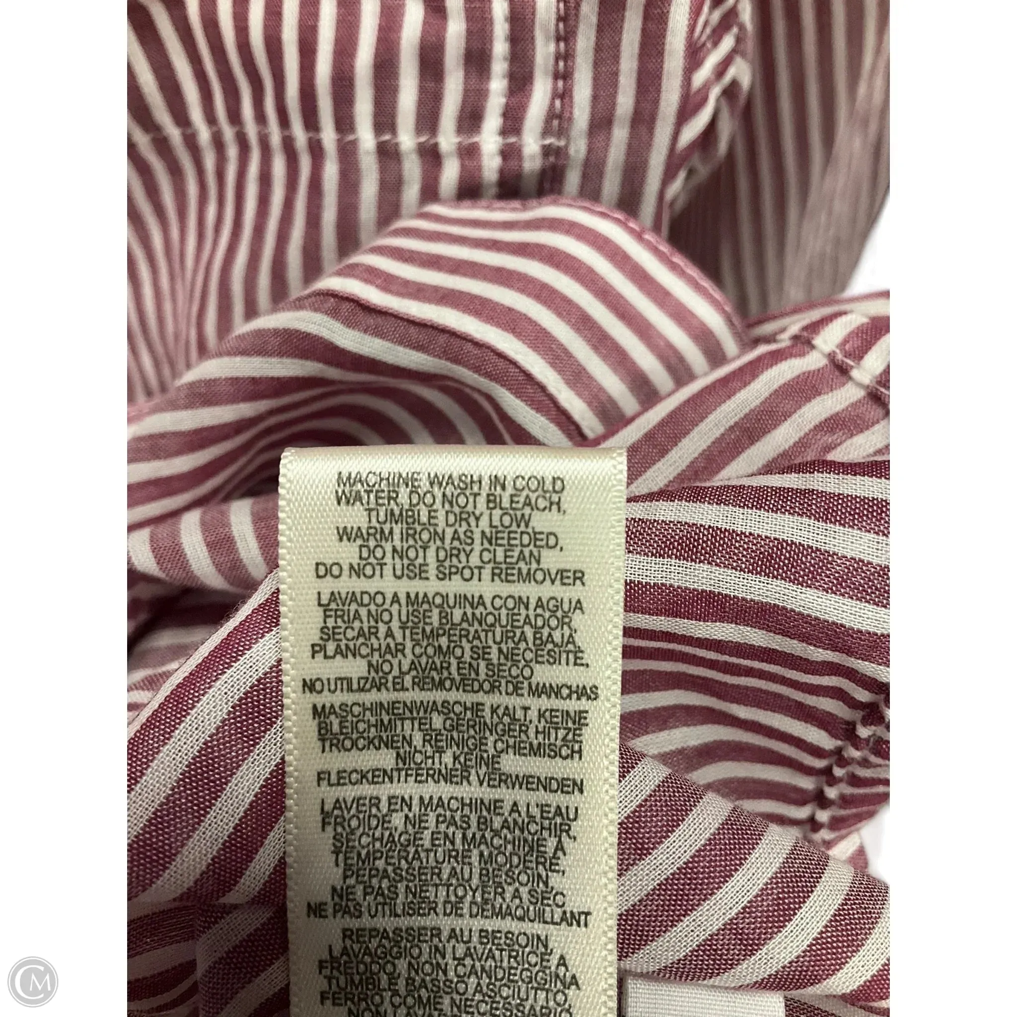 Blouse Long Sleeve By Cloth & Stone In Striped Pattern, Size: Xs