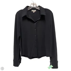 Blouse Long Sleeve By Clothes Mentor In Black, Size: M