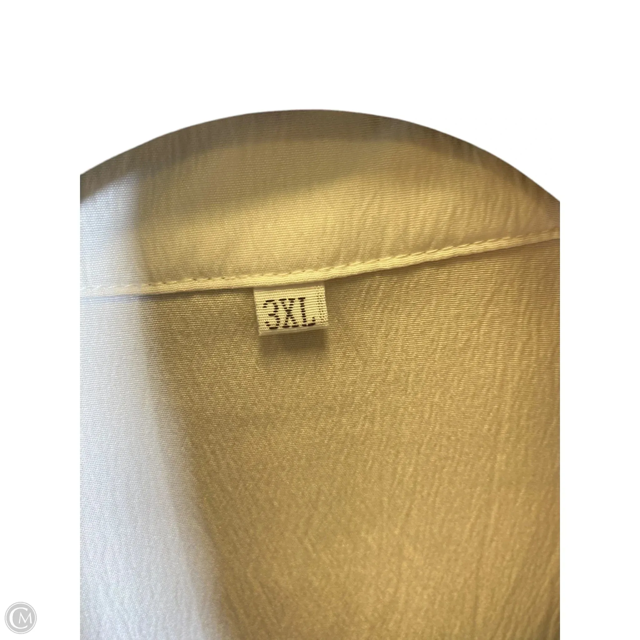 Blouse Long Sleeve By Cmc In Brown & Cream, Size: 3x