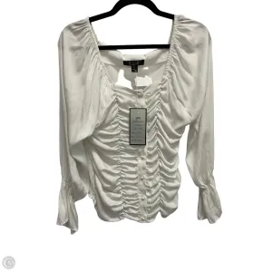 Blouse Long Sleeve By Cmc In White, Size: S