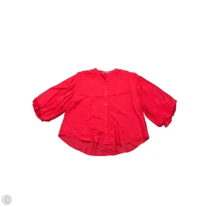 Blouse Long Sleeve By Fate In Red, Size: L