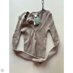 Blouse Long Sleeve By H&m In Tan, Size: Xs