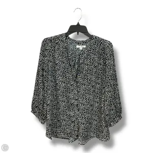 Blouse Long Sleeve By Jachs Girlfirend In Black & White, Size: M