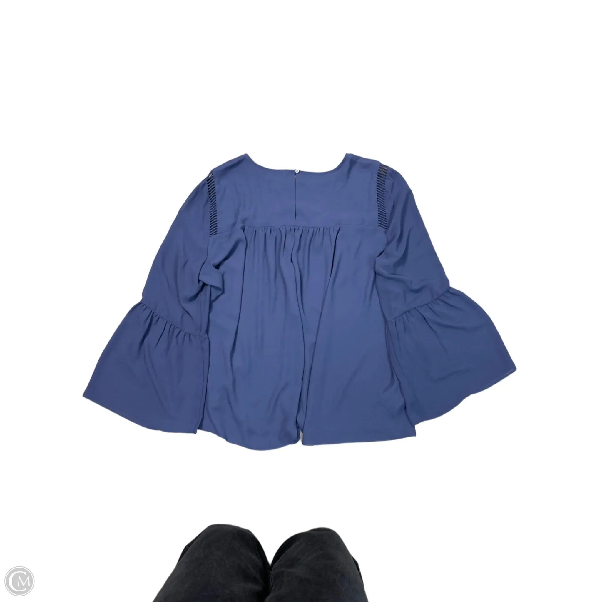 Blouse Long Sleeve By Loft In Blue, Size: Xxl