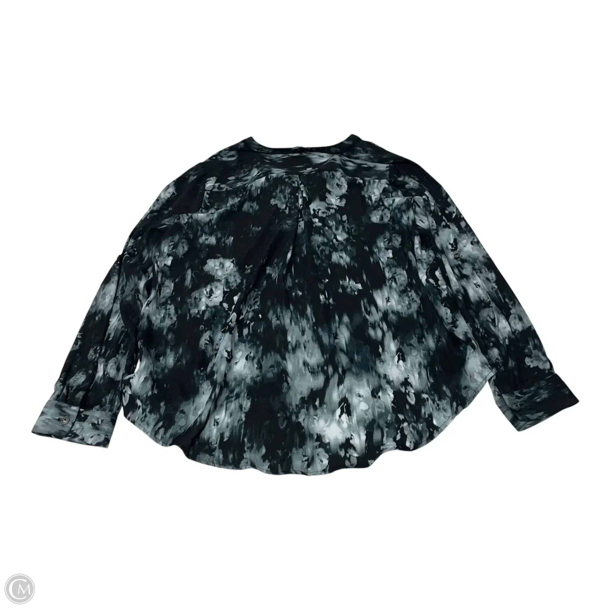 Blouse Long Sleeve By Simply Vera In Blue, Size: Xl