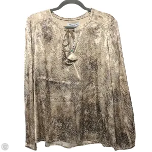 Blouse Long Sleeve By Tommy Bahama In Gold, Size: L