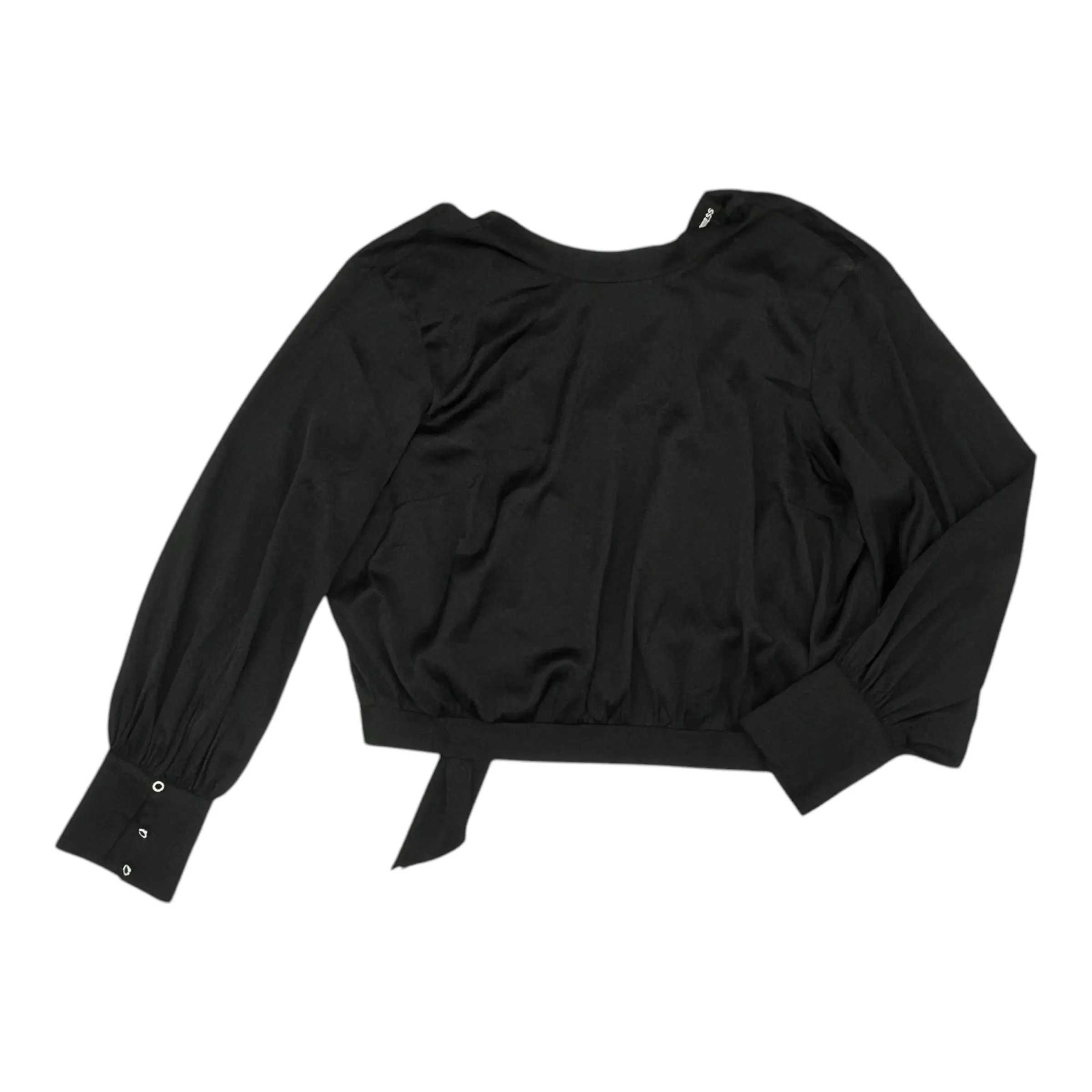 Blouse Ls By Express In Black, Size:Xl
