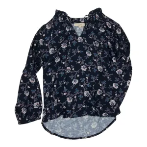 Blouse Ls By Loft In Blue, Size:M