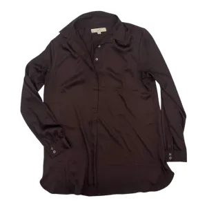 Blouse Ls By Loft In Brown, Size:M