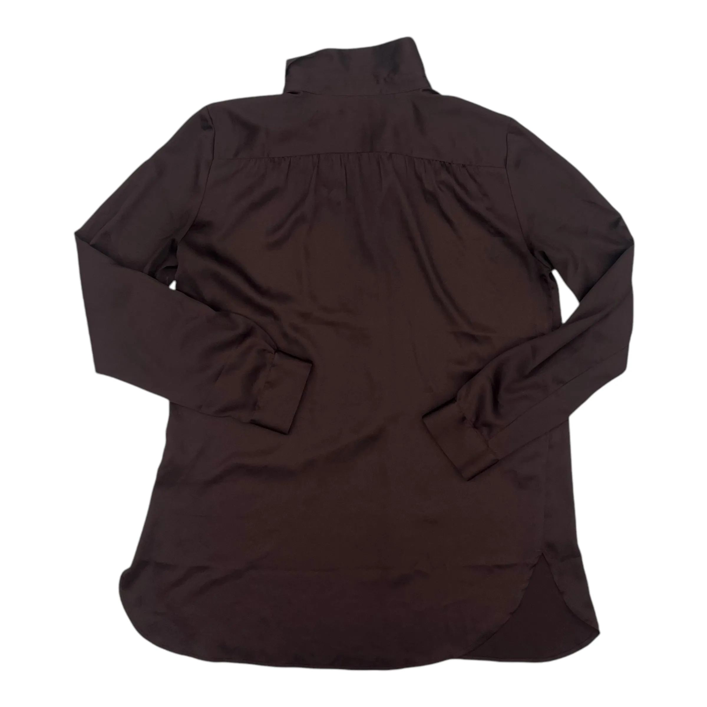 Blouse Ls By Loft In Brown, Size:M