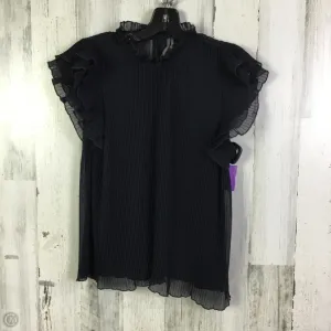 Blouse Short Sleeve By Anthropologie In Navy, Size: S