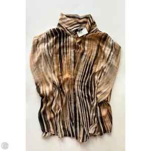Blouse Short Sleeve By Dkny In Striped Pattern, Size: 2x