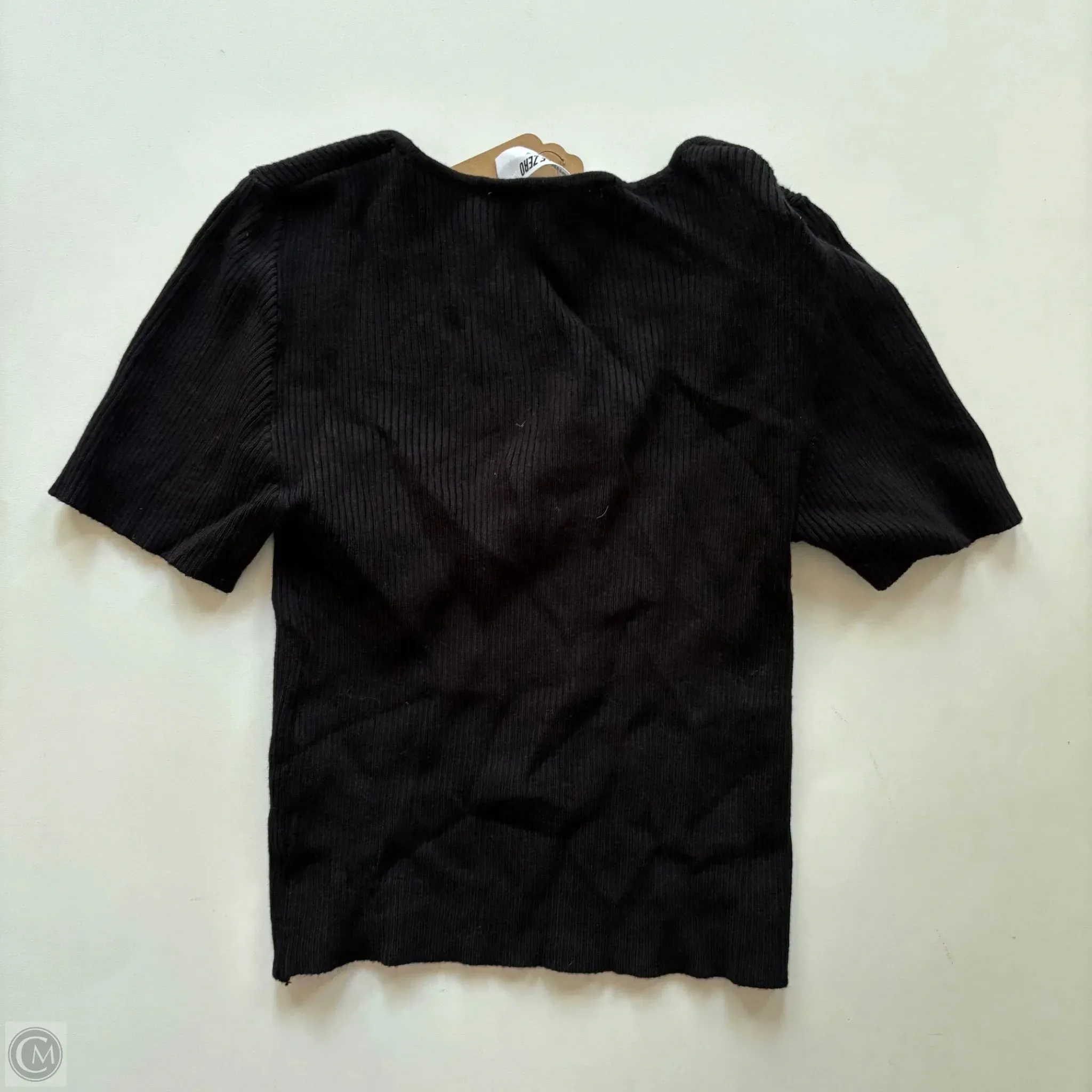 Blouse Short Sleeve By Double Zero In Black, Size: M
