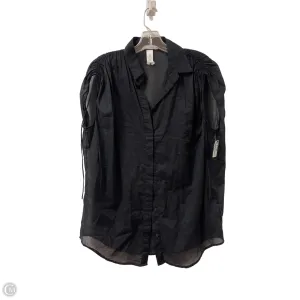 Blouse Short Sleeve By H&m In Black, Size: M