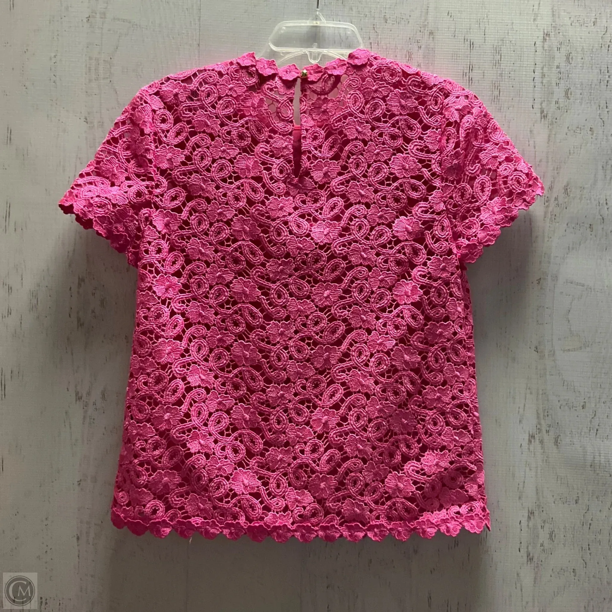 Blouse Short Sleeve By Kate Spade In Pink, Size: 0